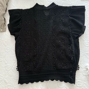 Zara New elegant Black Lace Women's Top